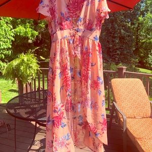 Bohemian Floral shortsleeved Kimono